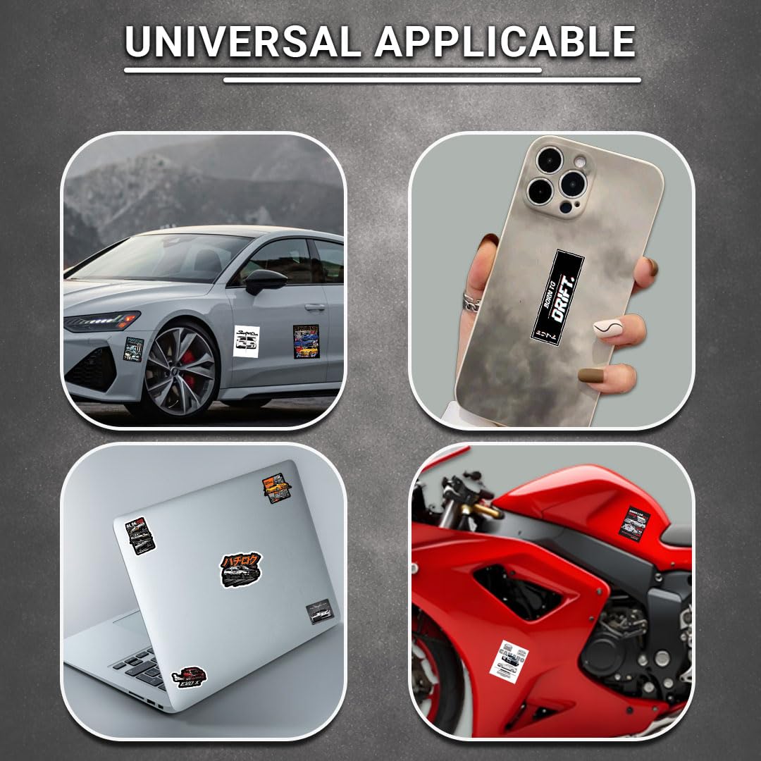 3D Vinyl Car Sticker for Exterior, Waterproof & Fade-Proof Self Adhesive Car Decal for Rear Glass, Bumper, Windshield & Car Styling Accessories (12 PC)
