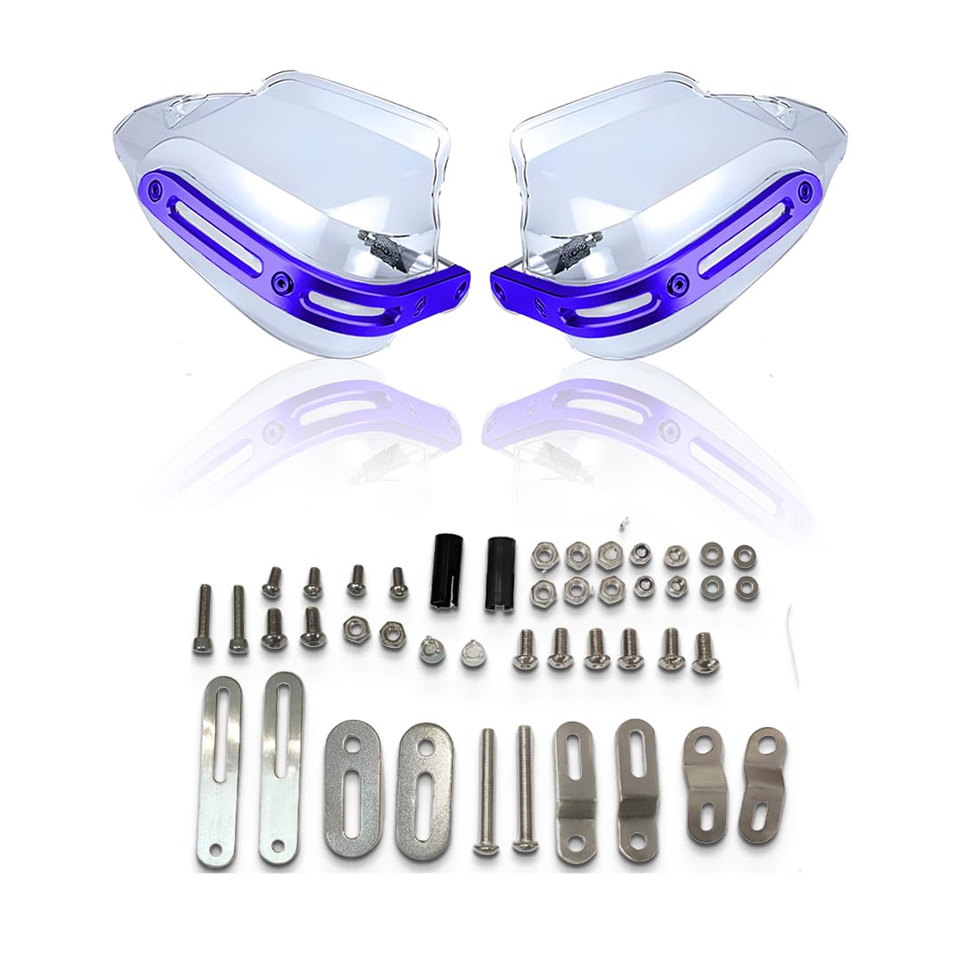 MOTO GENIUS Universal Motorcycle Handuards | Bike Wind Deflector Protectors for Handlebar Hand Safety, Fits Most Motorcycles