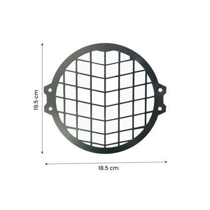 MOTO GENIUS Front Headlight Grill Guard for HUNTER | Durable Metal Protective Head Light Frame Protector (Check Grill)