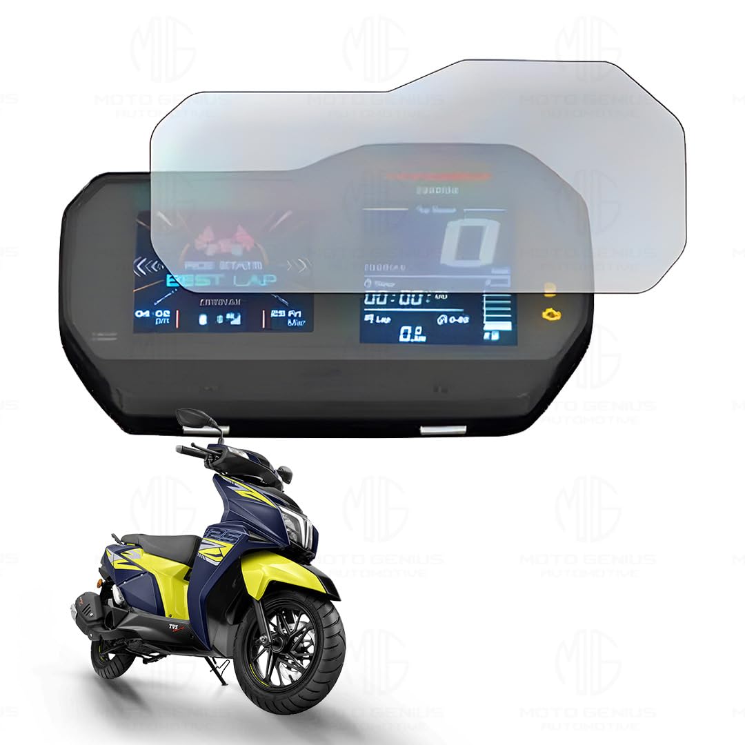MOTO GENIUS 9H Nano Glass Screen Protector for TVS NTORQ Speedometer, Scratch Resistant, Anti Fingerprint, HD Clarity, Easy Application