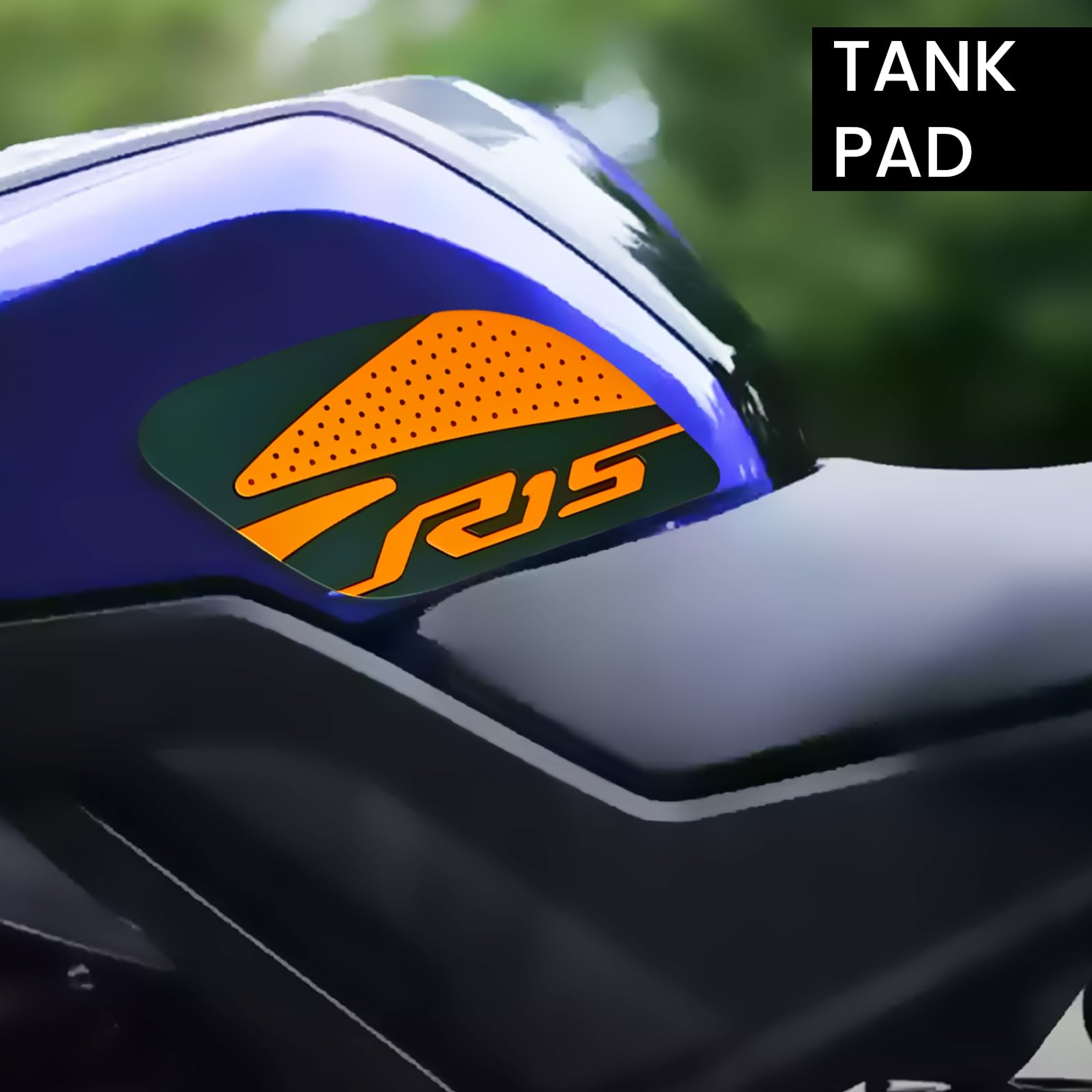 MOTO GENIUS Silicone Tank Pads for R15 V4 | Premium Tank Protection Pads |Anti-Slip and Scratch-Resistant Design |Stylish and Durable (Pack of 2) (+)
