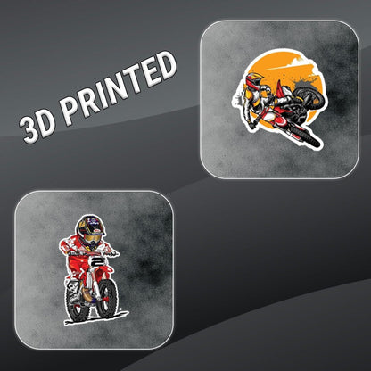 Racing Bike 3D Vinyl Stickers | Waterproof, Fade-Proof, Self-Adhesive Decals for Helmet, Bike, Car, Laptop & Mobile | Sports Bike Graphic Stickers (BIKE1-9PC)