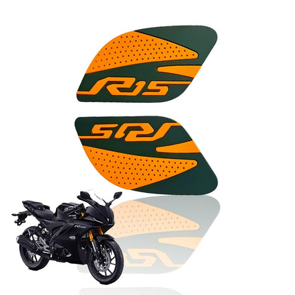 MOTO GENIUS Silicone Tank Pads for R15 V4 | Premium Tank Protection Pads |Anti-Slip and Scratch-Resistant Design |Stylish and Durable (Pack of 2) (+)