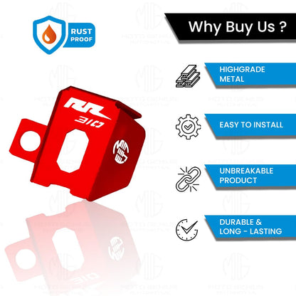 MOTO GENIUS Rear Brake Oil Container Guard for RR310 Motorbike | Durable Protection and Stylish Design for Motorcycles