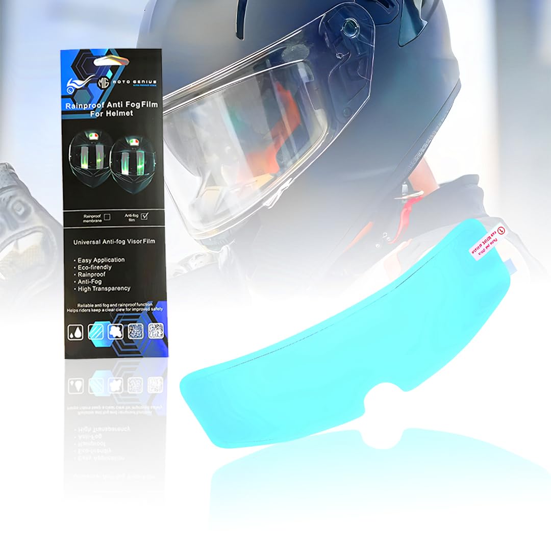 MOTO GENIUS Clear Anti Fog and Anti Rain Film for Motorcycle Helmets Ultimate Visibility and Safety Upgrade