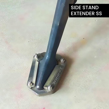 MOTO GENIUS Stainless Steel Side Stand Extender for Dominar 250 & 400 | Heavy Duty Parking Support and Stability Enhancer