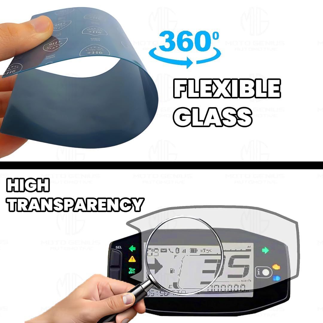 MOTO GENIUS 9H Nano Glass Speedometer Screen Guard Protector for Suzuki Access 125, Avenis 125, Burgman Street 125 | Scratch Resistant, Anti-Fingerprint, Bubble Free