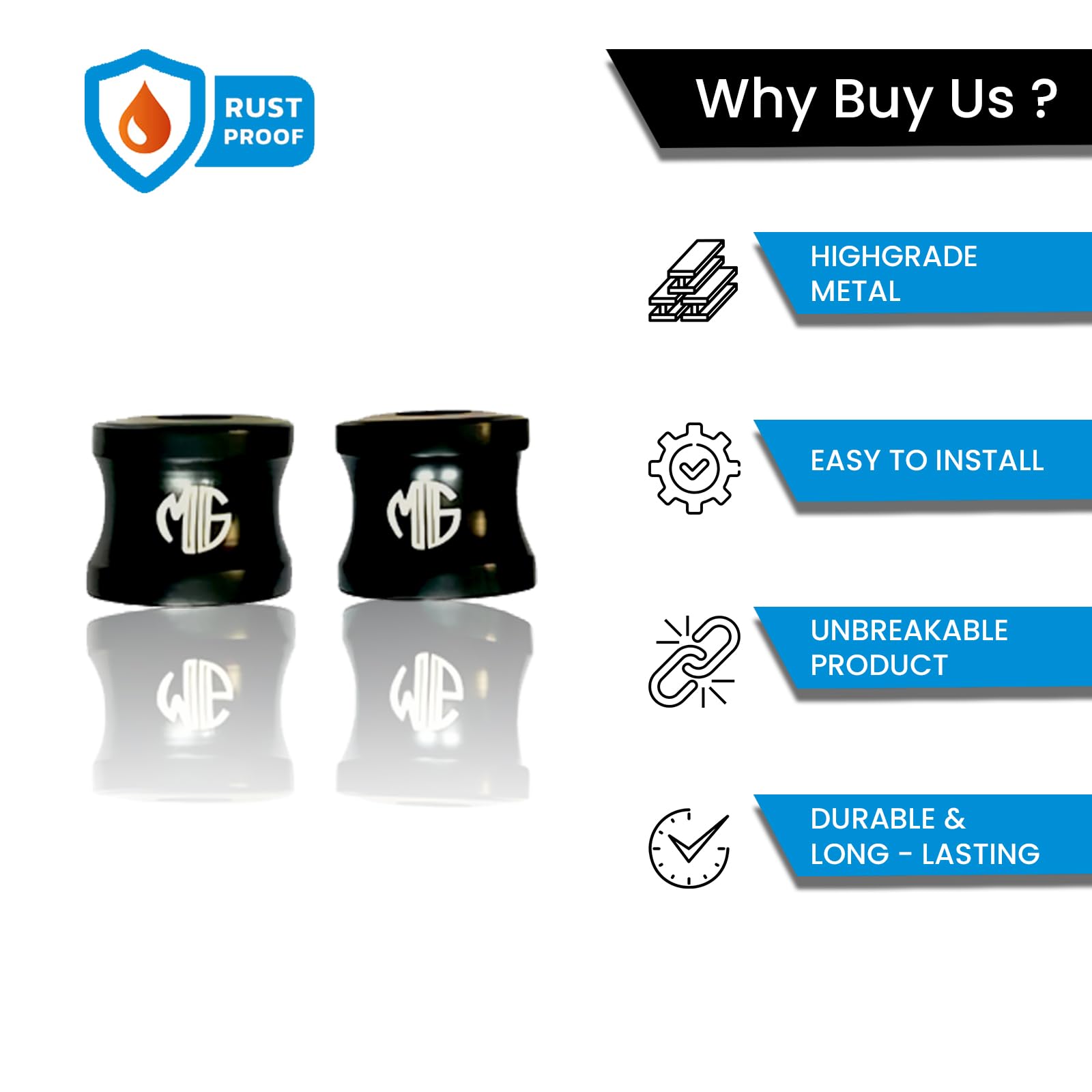 MOTO GENIUS Adjustable Handlebar Riser Clamp for Pulsar N160 | Enhances Riding Comfort & Control | CNC Aluminum Height Riser | Easy Installation | Compatible with Pulsar N160 (Set of 1)