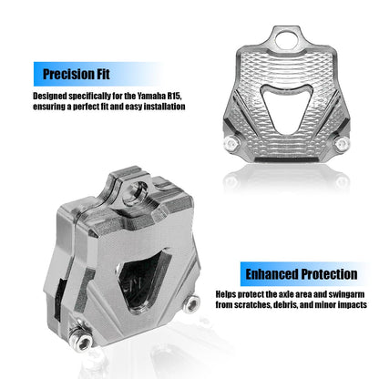 MOTO GENIUS CNC Aluminum Key Shell Case Cover for R15 V3 &V4 | Premium Protection with Stylish Finish (Silver)