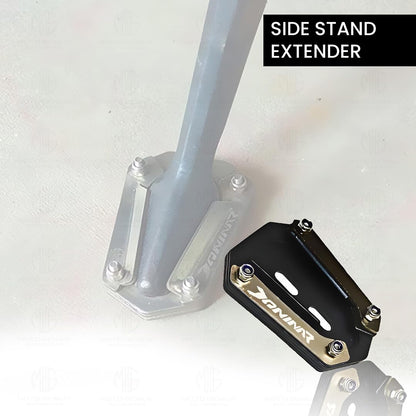 MOTO GENIUS Side Stand Extender for Dominar 250 & 400 | Heavy Duty Parking Support and Stability Enhancer (Black)
