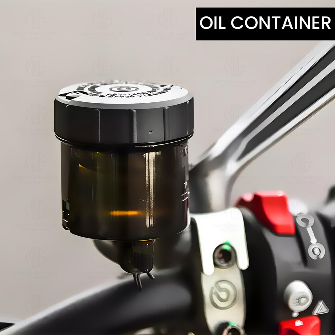 MOTO GENIUS Universal Motorcycle Front Brake Master Cylinder Oil Reservoir Tank Cup | Durable Replacement for Hydraulic Brake and Clutch Systems