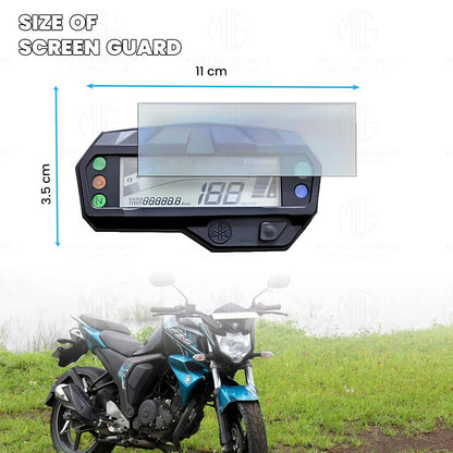 MOTO GENIUS 9H Hardness Speedometer Screen Protector for FZ V2 | Scratch Guard & Anti Glare Film