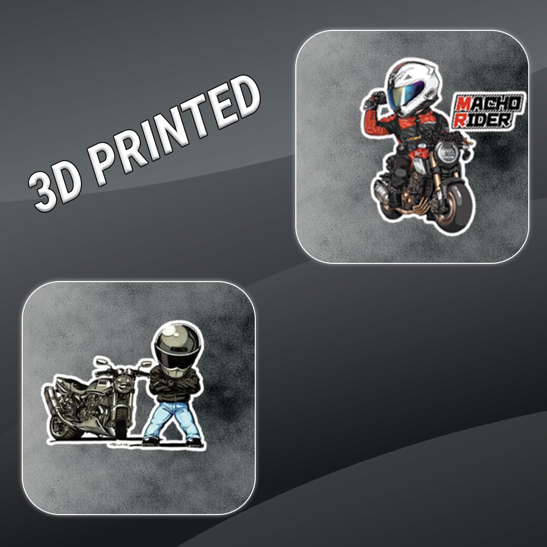 Racing Bike 3D Vinyl Stickers | Waterproof, Fade-Proof, Self-Adhesive Decals for Helmet, Bike, Car, Laptop & Mobile | Sports Bike Graphic Stickers (BIKE15-9PC)