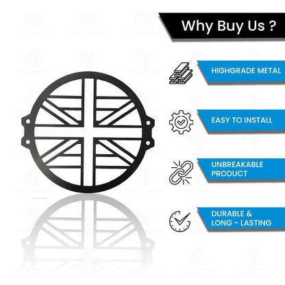 MOTO GENIUS Front Headlight Grill Guard for RE Himalayan 450 Motorbike | Durable Metal Protective Head Light Frame Protector