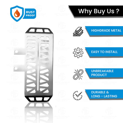MOTO GENIUS Radiator Guard for RE Himalayan BS3/BS4/BS6/Scram Motorbike | Durable Stainless Steel Protector |Essential Accessory for Motorcycle Radiator Protection (Himalayan)