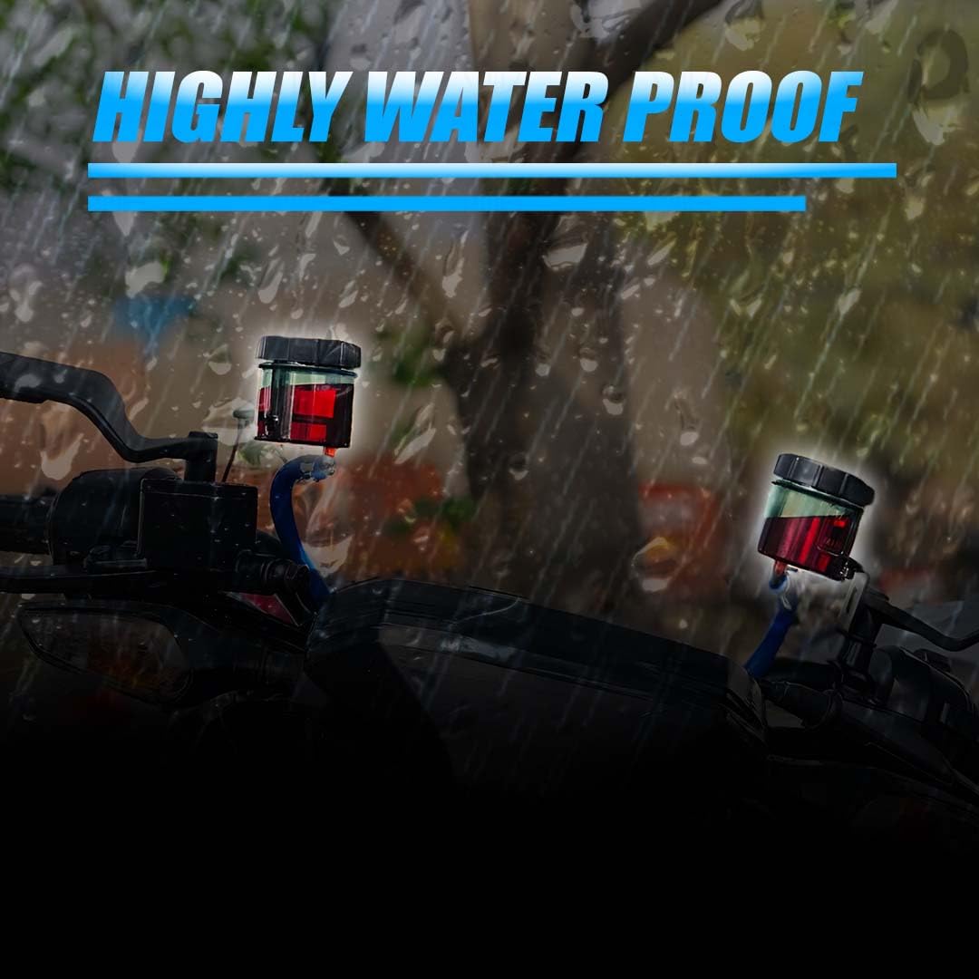 MOTO GENIUS Universal Motorcycle Front Brake Master Cylinder Oil Reservoir Tank Cup | Durable Replacement for Hydraulic Brake and Clutch Systems (Pack of 2)