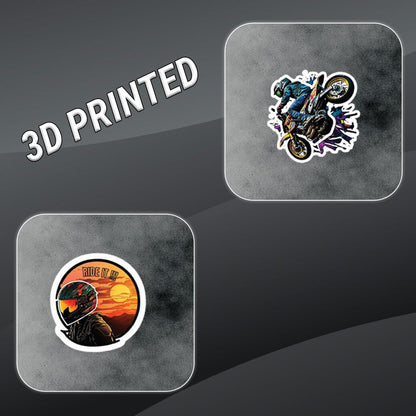 Racing Bike 3D Vinyl Stickers | Waterproof, Fade-Proof, Self-Adhesive Decals for Helmet, Bike, Car, Laptop & Mobile | Sports Bike Graphic Stickers (BIKE8-9PC)