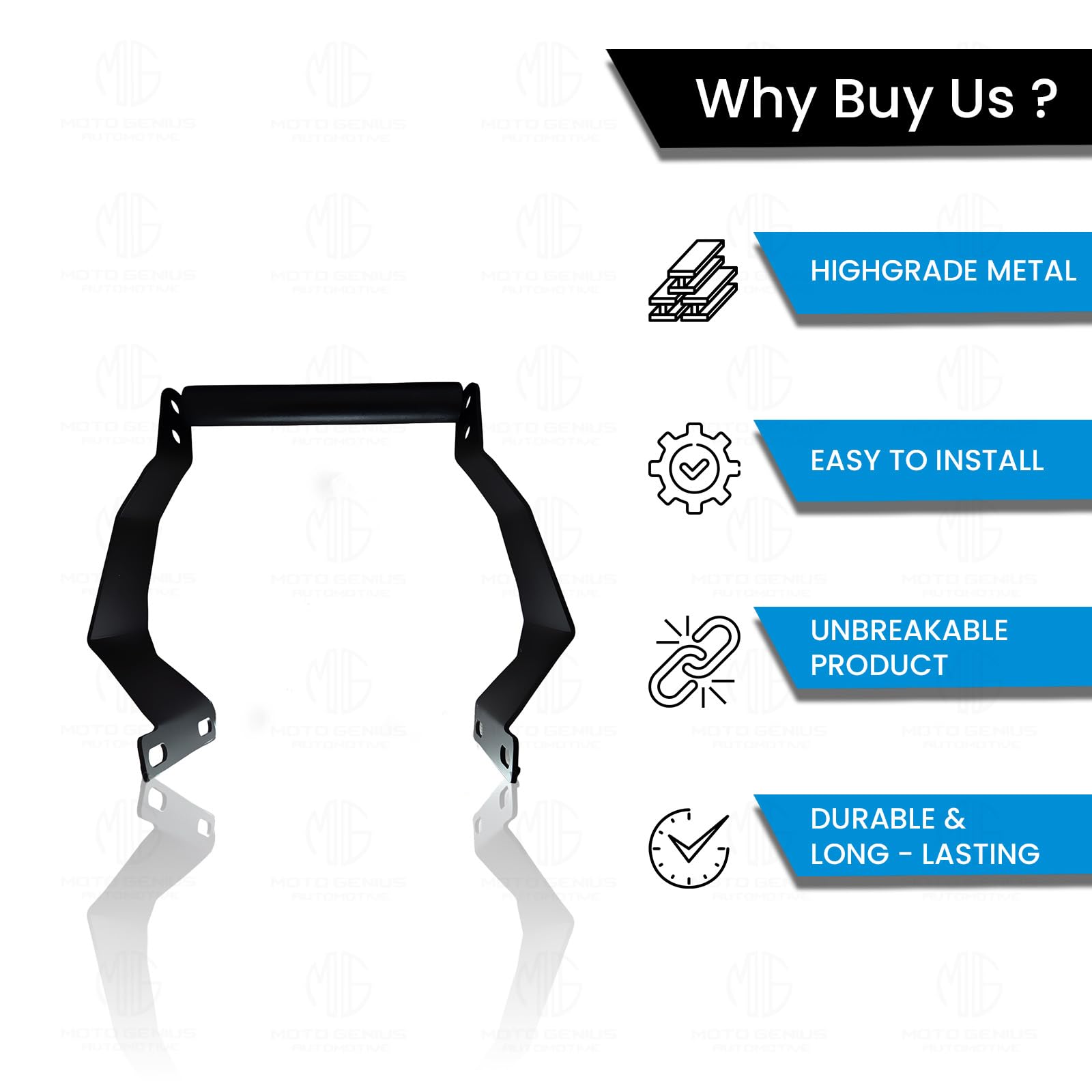 MOTO GENIUS Motorcycle Smartphone GPS Mount for RE Himalayan BS3/BS4/BS6/Scram Motorbike Mobile Phone Holder GPS Frame Mount (Pack of 1)