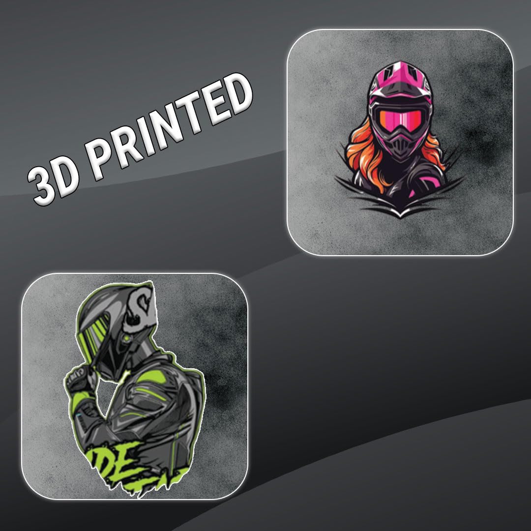 Car & Bike 3D Vinyl Stickers | Waterproof, Fade-Proof, Self-Adhesive Decals for Helmet, Bike, Car, Laptop & Mobile | Multipurpose Vehicle Graphic Stickers (19 PC)