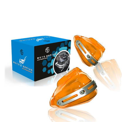 MOTO GENIUS Universal Bike Hand Guards Protectors | Wind Deflector Made for Hand Safety While Riding All Motorcycle ()