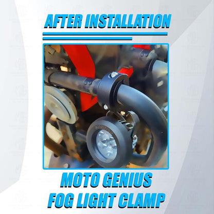 MOTO GENIUS 30MM Universal Fog Light Clamp for All Bikes | Durable Handlebar Mounting Solution ( Pack of 2)