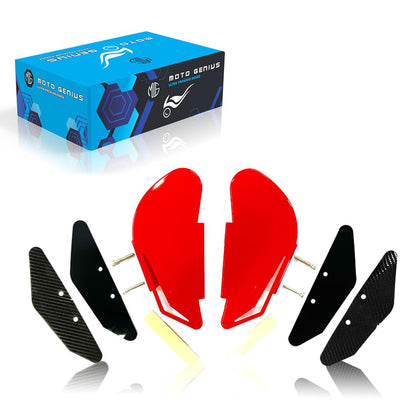 MOTO GENIUS Heavy-Duty Universal Plastic Side Wings for Sport Bikes | Aerodynamic, Lightweight, and Stylish Upgrade ()