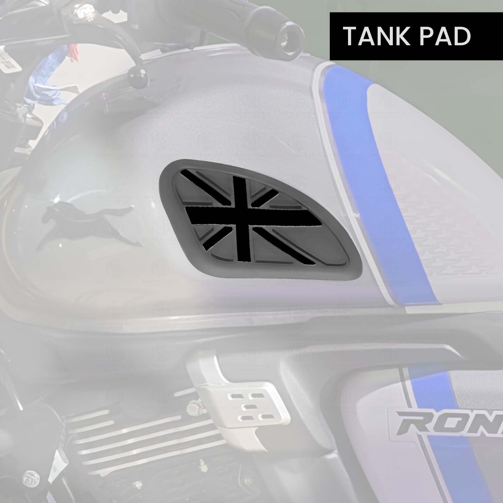 MOTO GENIUS Universal Anti Slip Silicone Tank Pad | Waterproof Motorcycle Sticker for Enhanced Grip and Protection on All Bikes ()