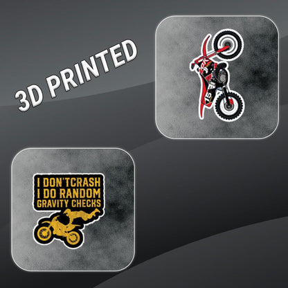 Racing Bike Motivational 3D Vinyl Stickers | Waterproof, Fade-Proof, Self-Adhesive Decals for Helmet, Bike, Car, Laptop and Mobile | Inspirational Racing Quotes Stickers (9 PC)