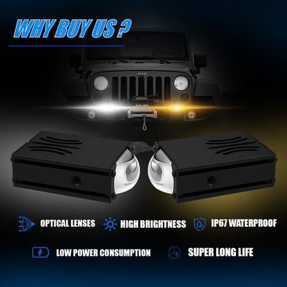 MOTO GENIUS 70W LED Fog Light (35WÃ—2) Ultra-Thin Mini Driving Light for Motorcycle Car | Super Bright, IP67 Waterproof, Aluminum Housing