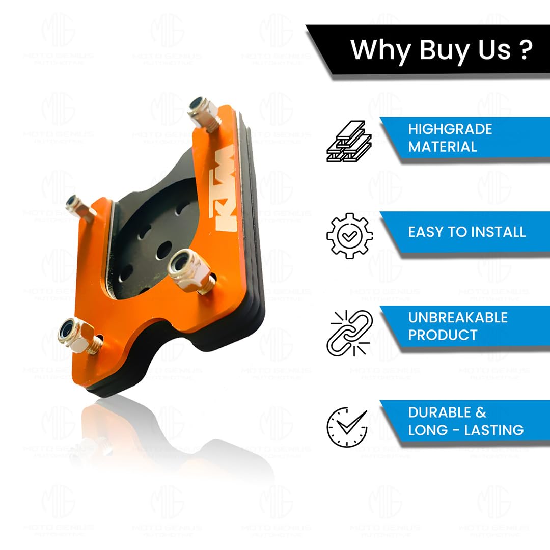 MOTO GENIUS Side Stand Extender for KTM Duke RC 125 200 250 390 | Heavy Duty Parking Support and Stability Enhancer