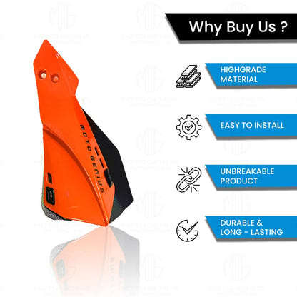 MOTO GENIUS Universal Bike Hand Guards Protectors | Wind Deflector Made for Hand Safety While Riding All Motorcycle (MTB) ()