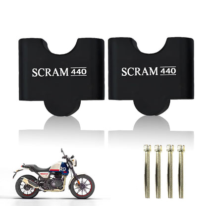 MOTO GENIUS Adjustable Handlebar Riser for RE Scram 440 |CNC Aluminum Clamp for Improved Riding Comfort & Ergonomics (Angular)