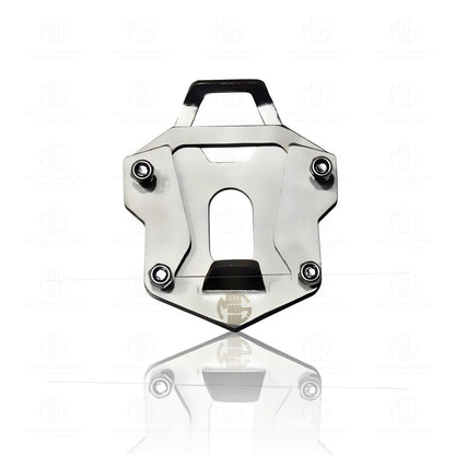 MOTO GENIUS Stainless Steel Side Stand Extender for RE Himalayan BS3/BS4/BS6/Scram Motorbike | Heavy Duty Parking Support & Stability Enhancer (Silver)