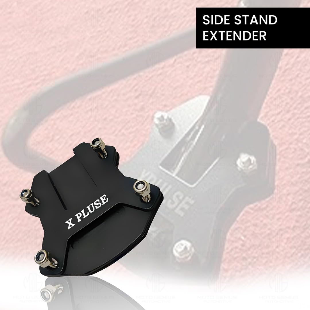 MOTO GENIUS Side Stand Extender for Xpulse | Heavy Duty Parking Support and Stability Enhancer ()