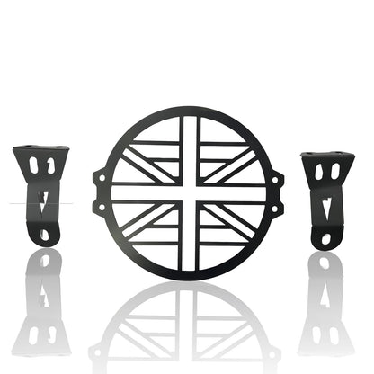 MOTO GENIUS Front Headlight Grill Guard for HUNTER | Durable Metal Protective Head Light Frame Protector (Check Grill)