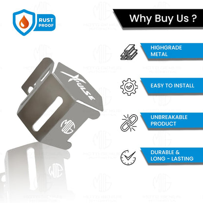 MOTO GENIUS Stainless Steel Rear Brake Oil Container Guard for Xpulse | Durable Protection & Stylish Design for Motorcycles