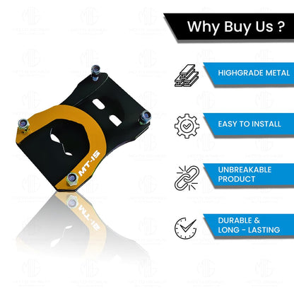 MOTO GENIUS Side Stand Extender for MT 15 | Heavy Duty Parking Support and Stability Enhancer ()