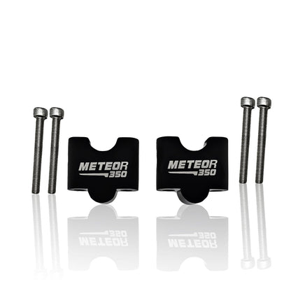 MOTO GENIUS Adjustable Handle Riser for Meteor 350 |Enhances Comfort and Control | Height Riser Clamp Compatible with RE Meteor (Angular)