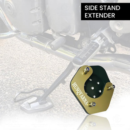 MOTO GENIUS Side Stand Extender for Husqvarna Motorbike | Heavy Duty Parking Support and Stability Enhancer