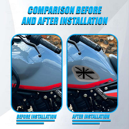 MOTO GENIUS Universal Anti Slip Silicone Tank Pad | Waterproof Motorcycle Sticker for Enhanced Grip and Protection on All Bikes ()