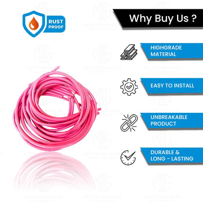 MOTO GENIUS 1 Meter Motorcycle Petrol Gas Oil Delivery Tube Pipe, Fuel Gasoline Hose for Motorbike, ATV and Scooter ()