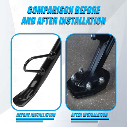 MOTO GENIUS Side Stand Extender for RE Himalayan 450 | Heavy Duty Iron Parking Support & Stability Enhancer for Soft Ground (1PC)