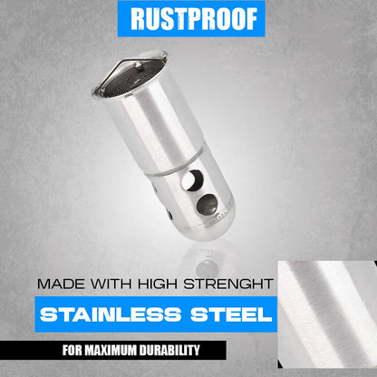 MOTO GENIUS Universal 50mm Motorcycle Exhaust Silencer Muffler | Stainless Steel DB Killer Insert for Noise Reduction & Performance Boost | Fits Most Bikes