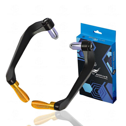 MOTO GENIUS Adjustable CNC Brake Clutch Lever Protector Guard for Motorcycles & Bikes | Universal Fit, Durable Aluminum, Lever Protection, Minimalist Design ()