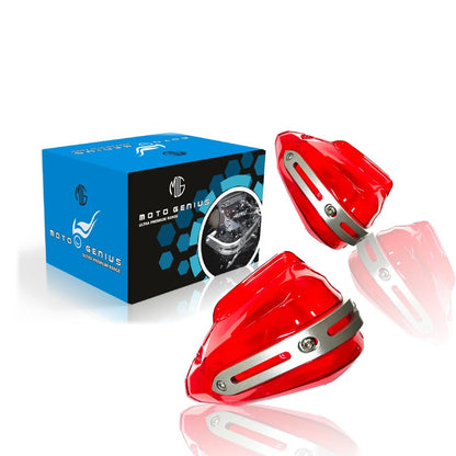 MOTO GENIUS Universal Bike Hand Guards Protectors | Wind Deflector Made for Hand Safety While Riding All Motorcycle ()