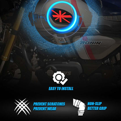 MOTO GENIUS Universal Anti Slip Silicone Tank Pad | Waterproof Motorcycle Sticker for Enhanced Grip and Protection on All Bikes ()