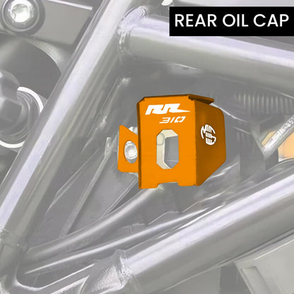 MOTO GENIUS Rear Brake Oil Container Guard for RR310 Motorbike | Durable Protection and Stylish Design for Motorcycles