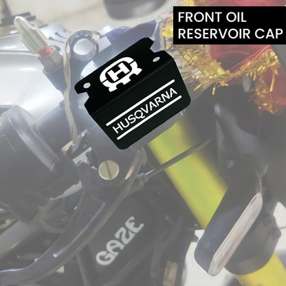 MOTO GENIUS Front Disc Brake Fluid Reservoir Oil Cap for Husqvarna Motorbike | Replacement for Enhanced Durability and Performance