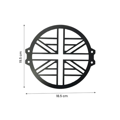 MOTO GENIUS Front Headlight Grill Guard for HUNTER Motorbike | Durable Metal Protective Head Light Frame Protector (Plus Design)