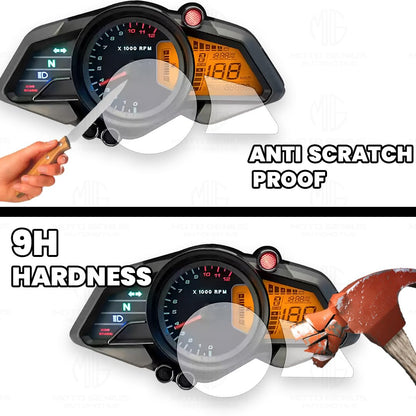 MOTO GENIUS Screen Guard for Pulsar RS200 Speedometer | Anti-Scratch and Dust Protection, Clear Tempered Glass Protector